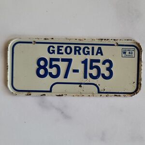 Georgia metal tin License Plate thin mini novelty decor